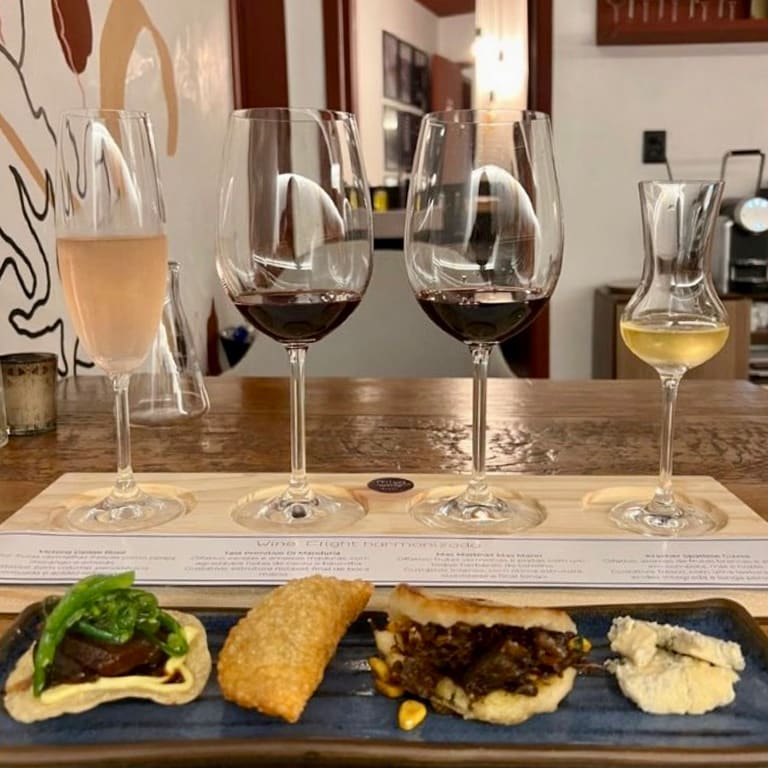 Wine Flight Harmonizado "Viagem Enogastronômica" - Miya Wine Bar Moema