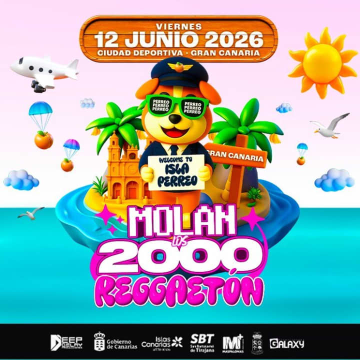Cartel original de Molan los 2000 – Gran Canaria – 12 Junio 2026