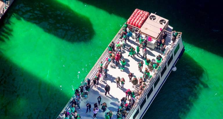 LISTEN: Partnership between plumbers union, boat tour turns Chicago River  green for St. Patrick's Day - Medill Reports Chicago