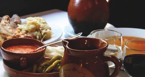 Delicious cocido madrileño stew menu at Taberna La Bola Madrid