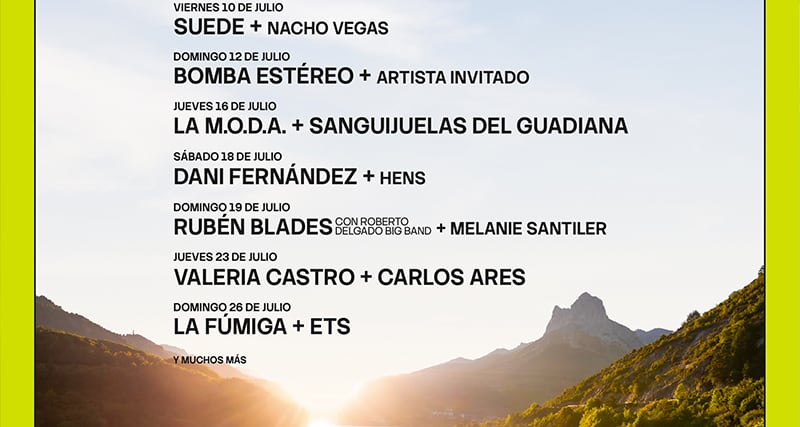 Huesca Bomba Estéreo + Artista Invitado en Pirineos Sur 2026 12 jul 50,00 € — Día de la Madre en Madrid