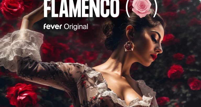 Donna Tradizionale Spagnolo Ballerina Di Flamenco Dancing In Un Abito Rosso Con Un Ventilatore Bianco 30033324