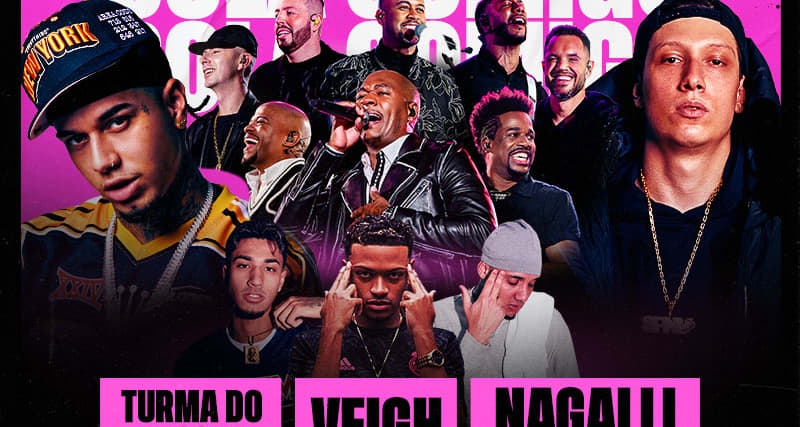 Show Cola Comigo com Veigh, Nagalli, Ghard, G.a, Niink e Turma do Pagode em São Paulo