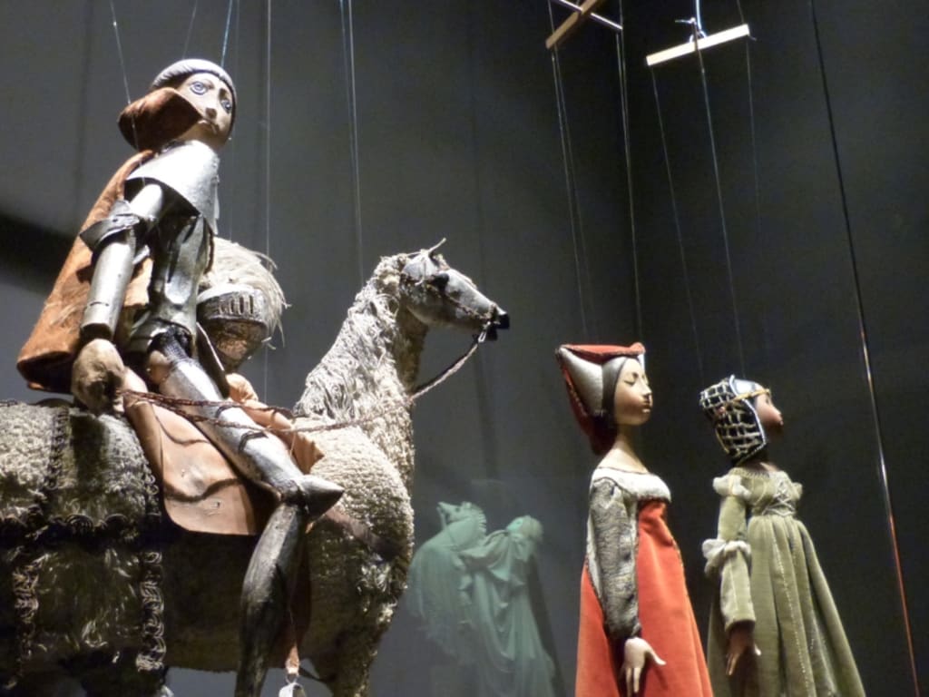 Hand-carved marionettes from the Francisco Peralta collection