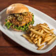 Hamburguesa de infarto con menú en Temple Bar