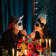Cena de celebración de día de muertos en Alma Café