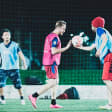 Sportliches Fußballmatch in Wien
