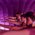 Aula de Hot Vinyasa Yoga no Campo Pequeno