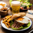 Tío Joe's: menú de hamburguesa con bebida