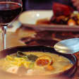Cocido madrileño fusionado con ramen en Tilda Neotaberna Castiza