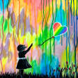 Paint Banksy Inspired Pride Balloon Girl!