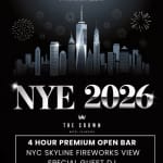 New Years Eve 2026 at The Crown NYC Rooftop w/ 4 Hour Open Bar