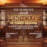 Elsie Penthouse Times Square NYE Celebration: 5 Hour Open Bar & Food Bites