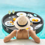 Romantic Wellness Day for Couples, Massage in Chocolate Spa and Floating Tray of Champagne & Fruits