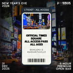 Official All Ages Times Square NYE Party Pass NYE 26 NYC