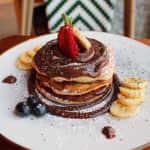 Desayuno en Mafrens: pancakes y smoothies