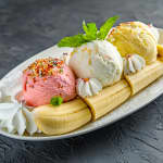 ﻿Italian ice cream at Waffle Barcelona
