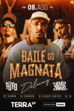 Show Baile do Magnata mit Delacruz, Tuto und Joãozinho VT im Terra SP