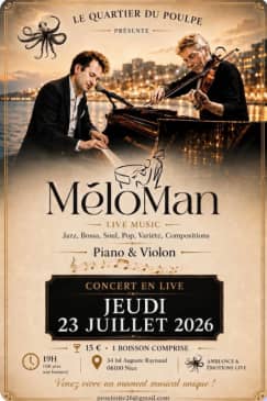 🎹 MéloMan – Concert Live Piano & Violon à Nice