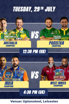 Double Match: Australia vs Pakistan & India vs West Indies - World Championship of Legends
