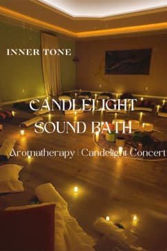 Hypno Sound Bath Illuminated by Candles