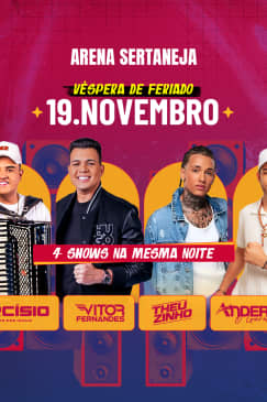 Show do Tarcísio do Acordeon, Vitor Fernandes, Theuzinho e Anderson O Garotinho no Arena Sertaneja
