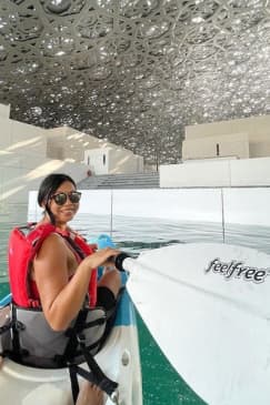 Kayaking in the Louvre Abu Dhabi