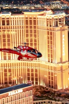 Helicopter Night Flight Over the Las Vegas Strip