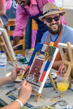 Brunch And Paint in a secret rooftop