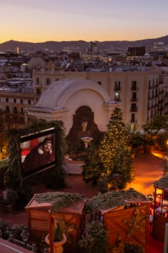 Christmas rooftop cinema en El Palace Barcelona