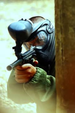 Partie de paintball à Mont-Tremblant