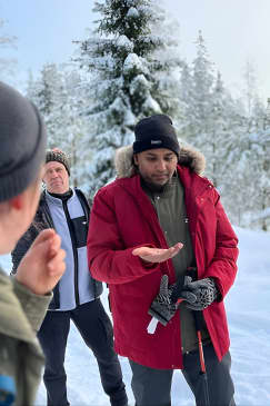 Winter Wonderland Hike in a National Park 