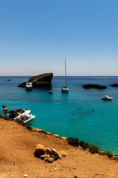 Gozo with bus including Blue Lagoon Comino and St Pauls Islands