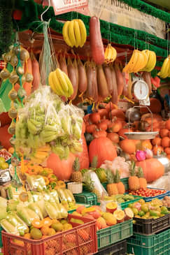 Paloquemao Market with Fruits and traditional food