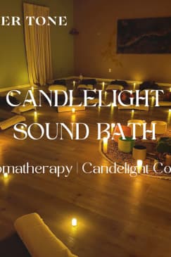 Hypno Sound Bath Illuminated by Candles