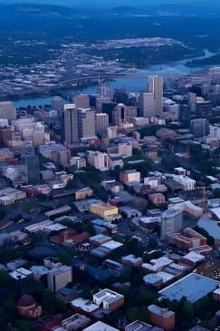 Aerial adventure above Portland, Oregon