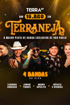 Show Terraneja com 4 Bandas Ao Vivo no Terra SP