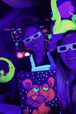 Neon Paint & Sip Experience