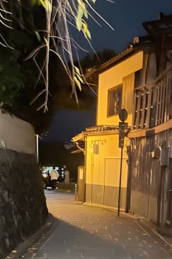 自転車で巡る夜の京都