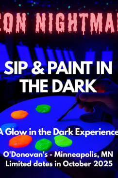 Neon Nightmare - A Spooky Glow in the Dark Sip & Paint Experience
