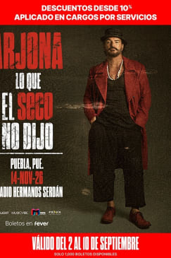 Ricardo Arjona “Lo Que el Seco No Dijo” - Puebla