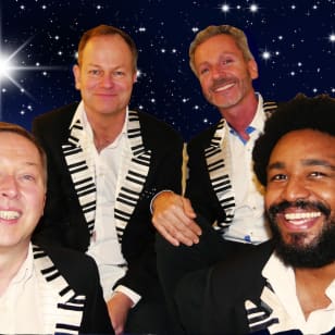 4 Poofs and a Piano Garden Party