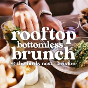 🌆 Rooftop Bottomless Brunch 🥂 Views for Days, Cocktails, Elevated Plates & Big Group Tables – London