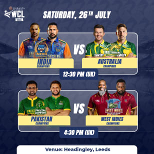 Double Match: India vs Australia & Pakistan vs West Indies - World Championship of Legends