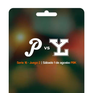 Leones de Yucatán vs Pericos, Serie 16 Juego 2 - Tarjeta Regalo