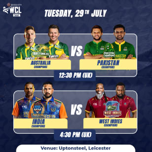 Double Match: Australia vs Pakistan & India vs West Indies - World Championship of Legends