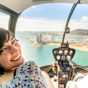 Barcelona: vuelo en helicóptero y traslado en barco desde el helipuerto