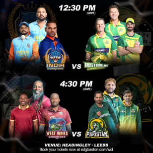 Double Match: India vs Australia & Pakistan vs West Indies - World Championship of Legends