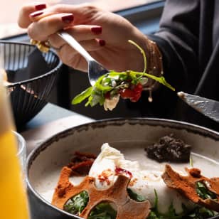 Brunch overlooking Gran Vía at Ella Sky Bar