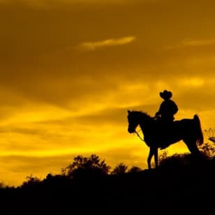 ﻿Paseo a Caballo al Atardecer en el Salvaje Oeste + Cena